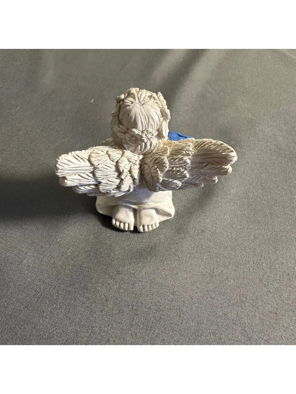 Cute Plastic Angel Cherub Blue Bird and Flower